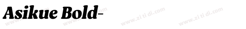 Asikue Bold字体转换